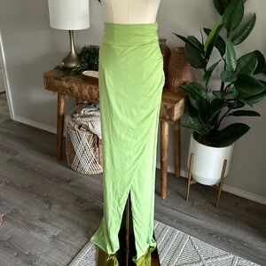 Naked Wardrobe Faux Wrap Maxi Skirt